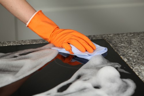 Local cleaning team preparing a TW1 property for new occupants