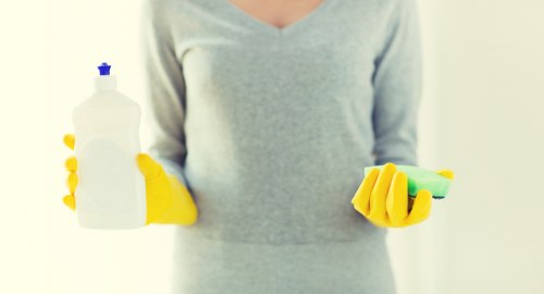 Professional after builders cleaning in a TW1 home with dust removal from surfaces